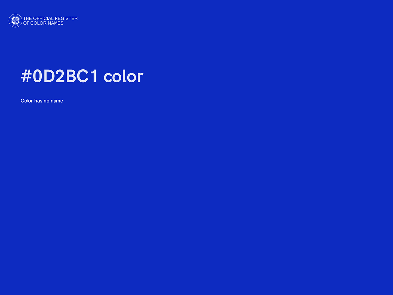 #0D2BC1 color image