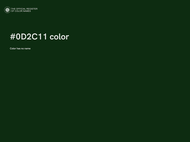 #0D2C11 color image