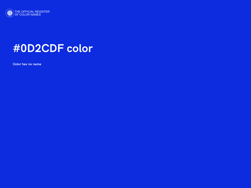 #0D2CDF color image