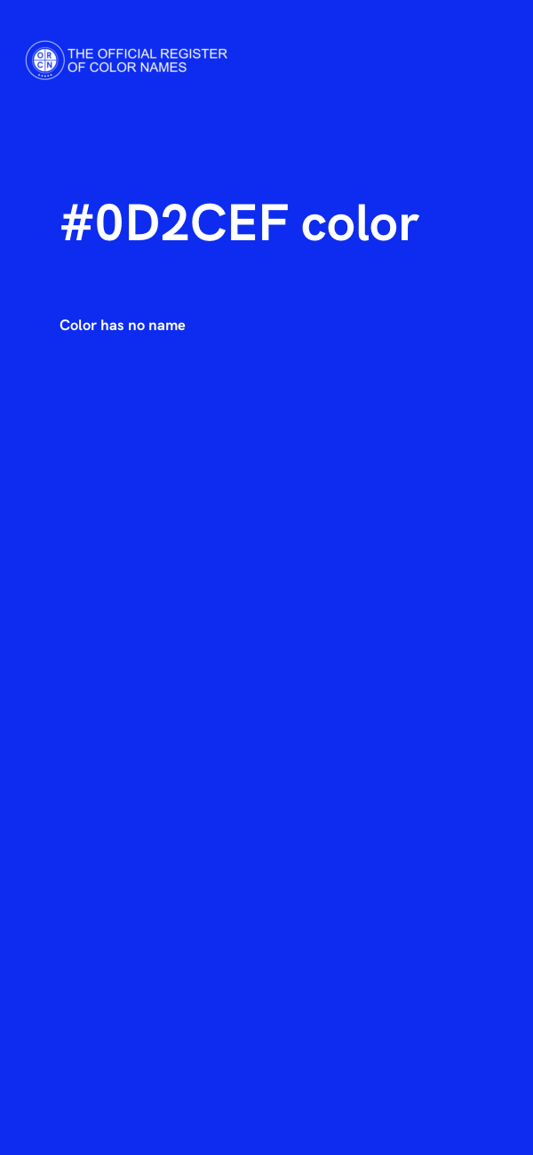 #0D2CEF color image