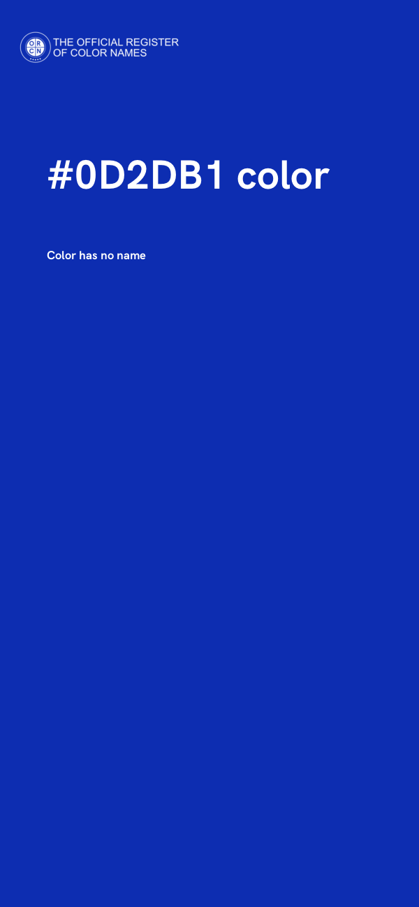 #0D2DB1 color image