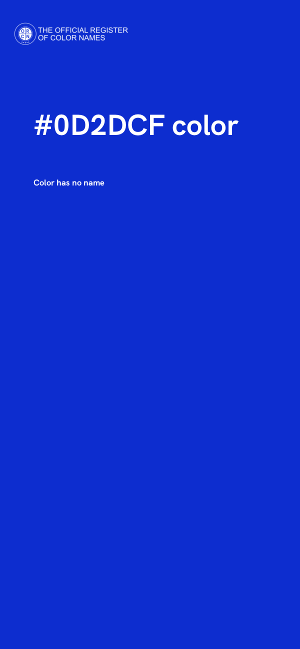 #0D2DCF color image