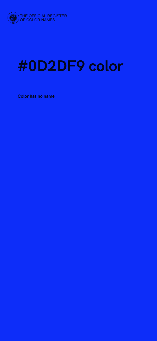 #0D2DF9 color image