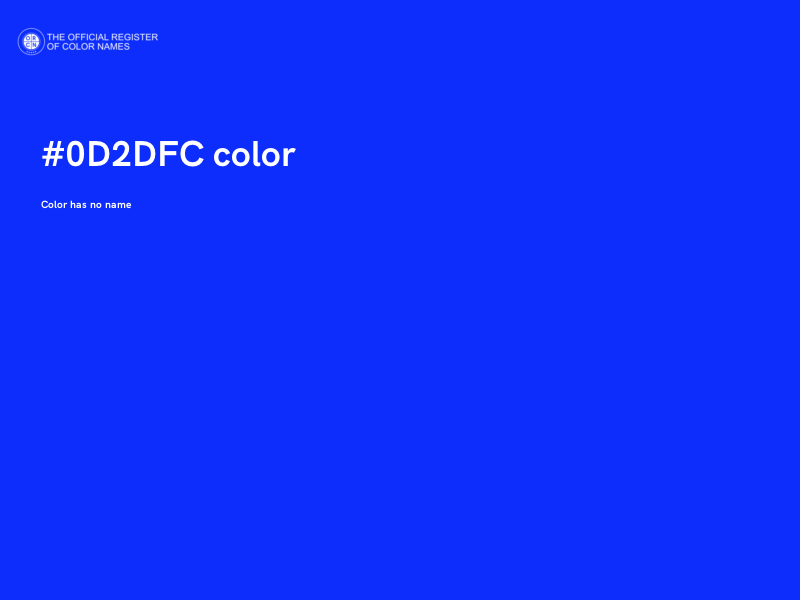 #0D2DFC color image
