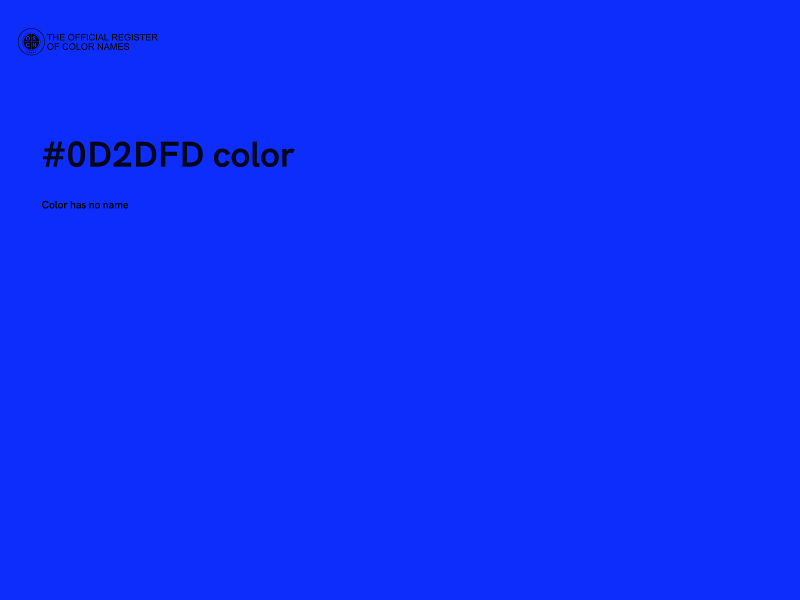 #0D2DFD color image
