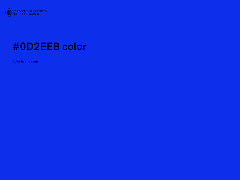 #0D2EEB color image