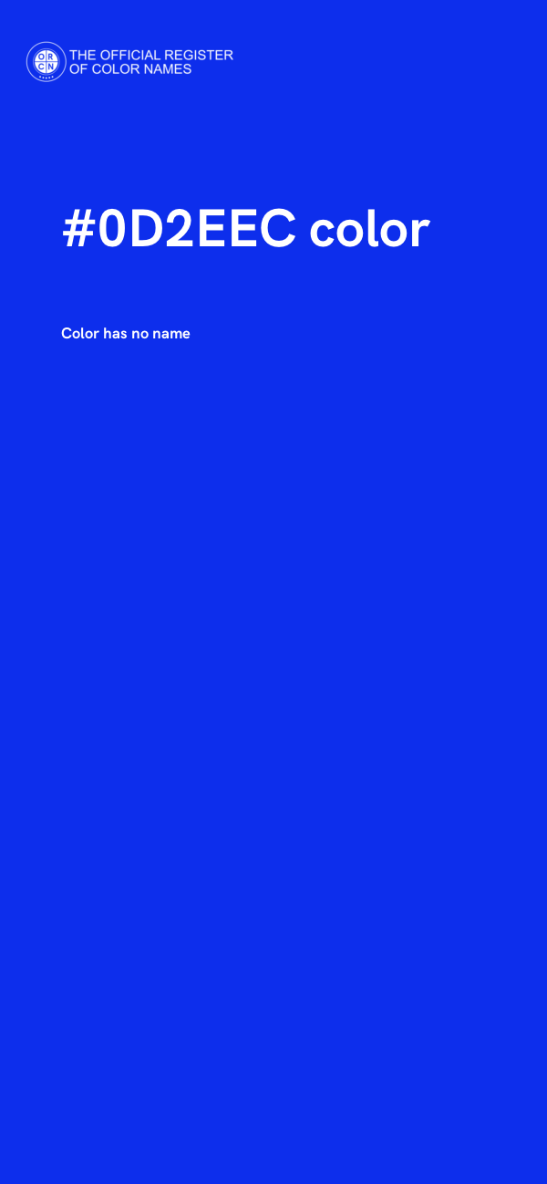 #0D2EEC color image
