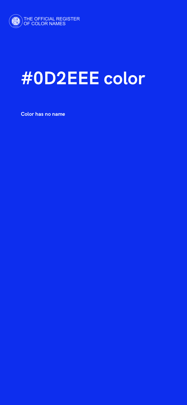 #0D2EEE color image