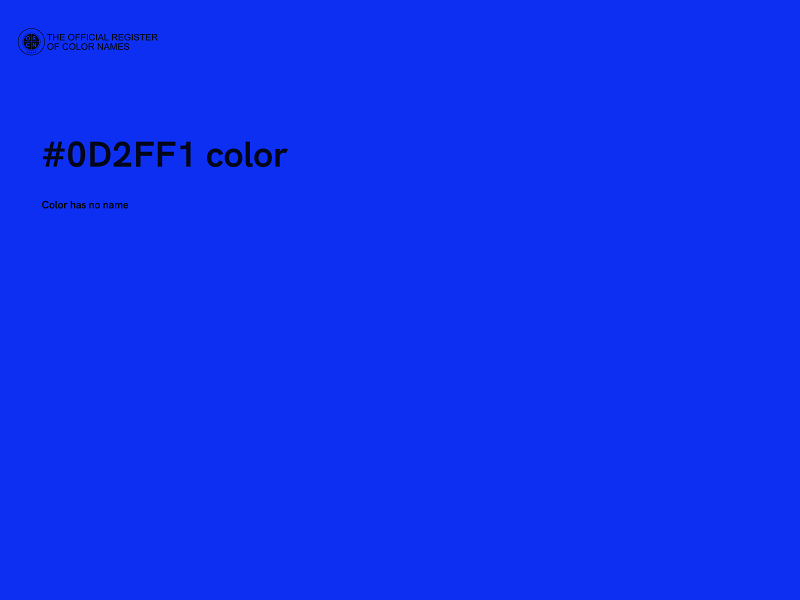 #0D2FF1 color image