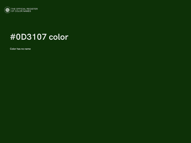 #0D3107 color image