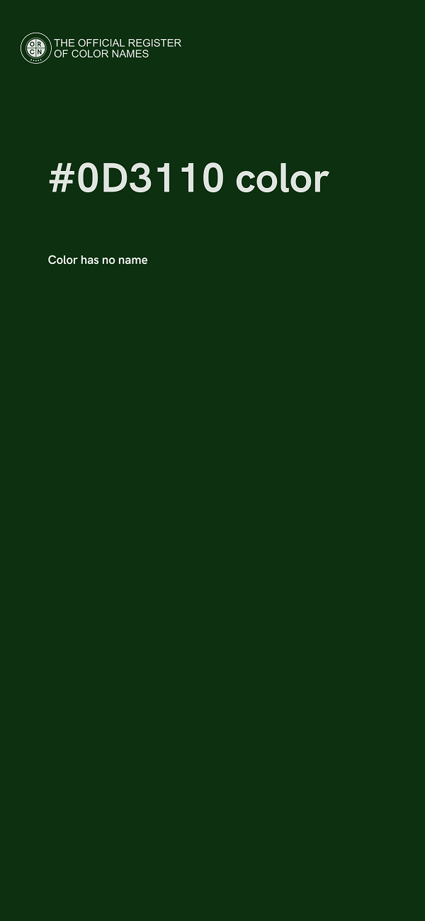 #0D3110 color image