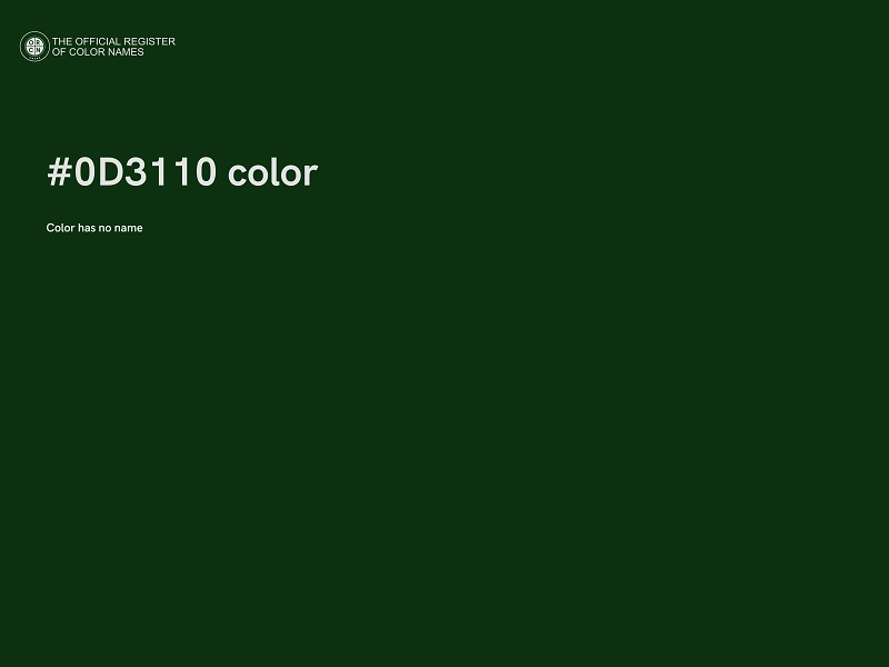 #0D3110 color image