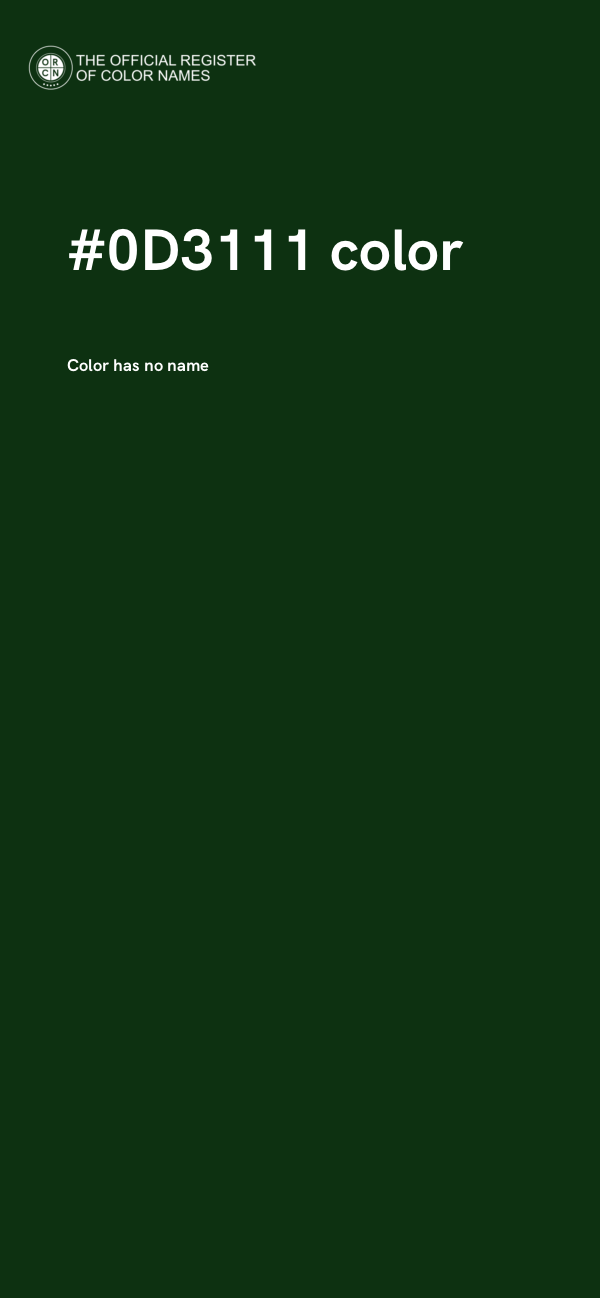 #0D3111 color image