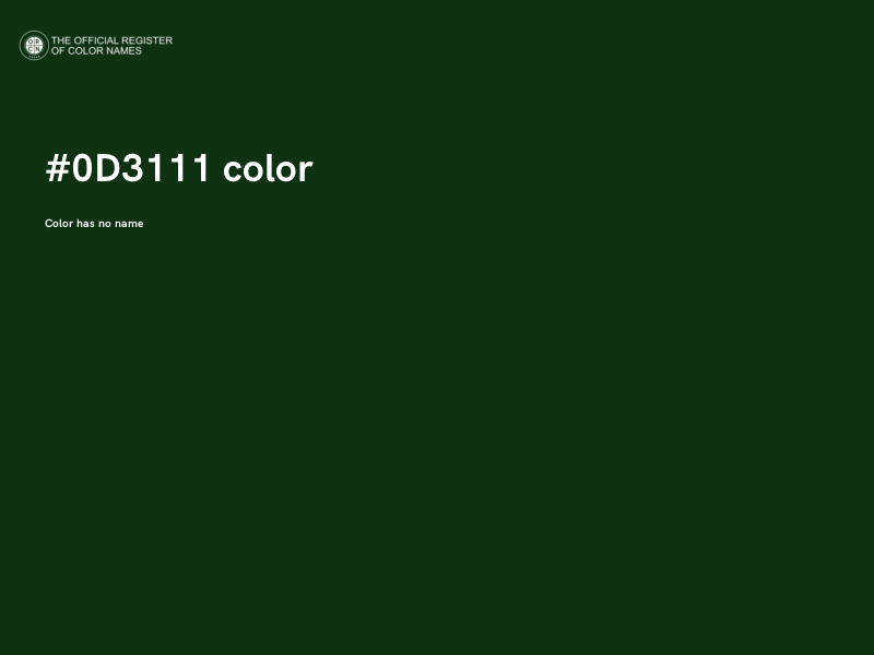 #0D3111 color image