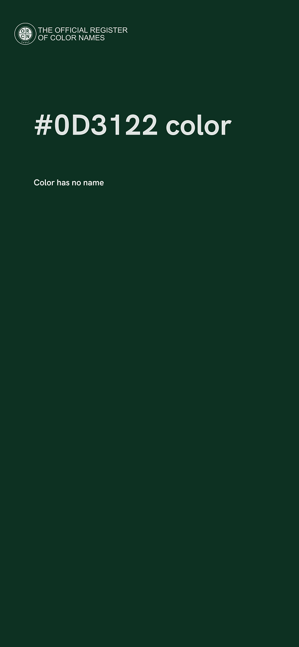 #0D3122 color image