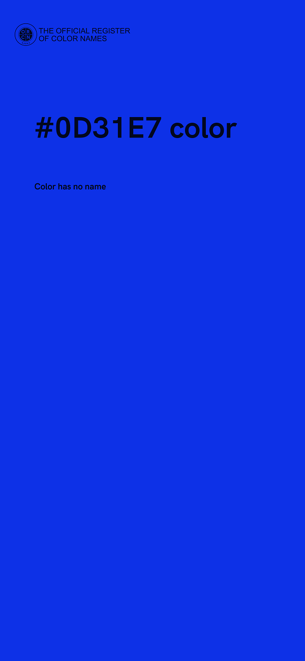 #0D31E7 color image