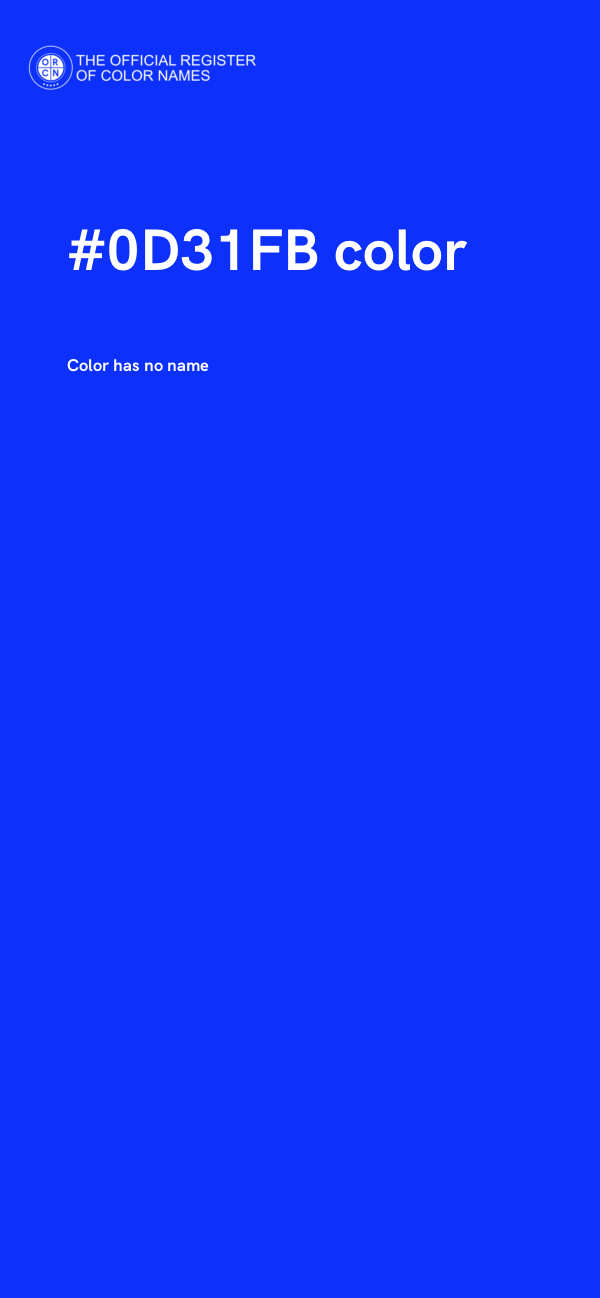 #0D31FB color image