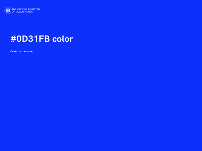 #0D31FB color image