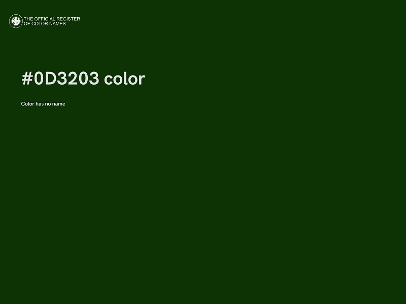 #0D3203 color image