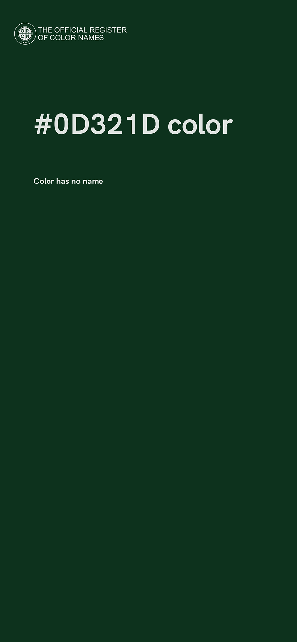 #0D321D color image