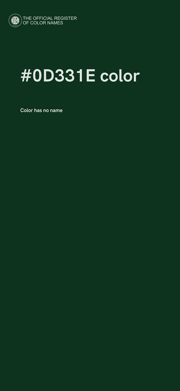 #0D331E color image
