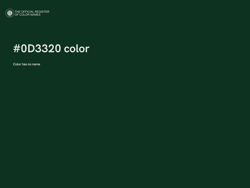 #0D3320 color image