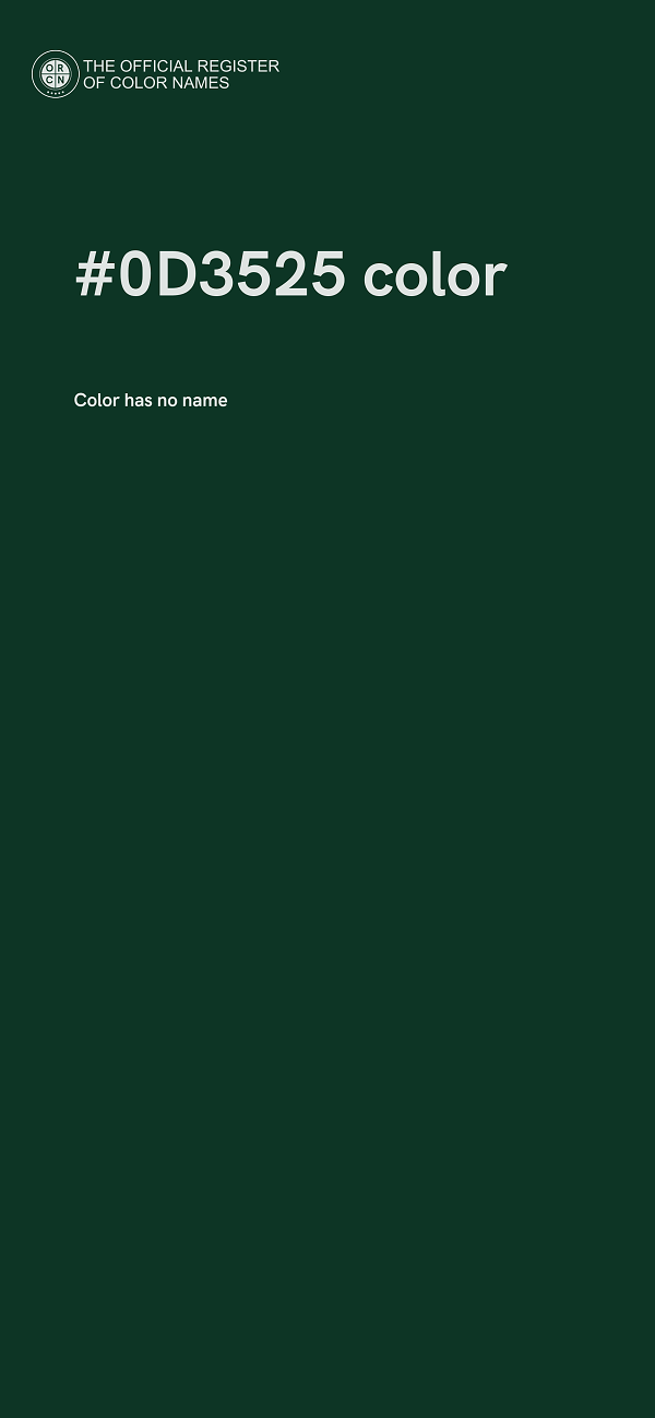 #0D3525 color image