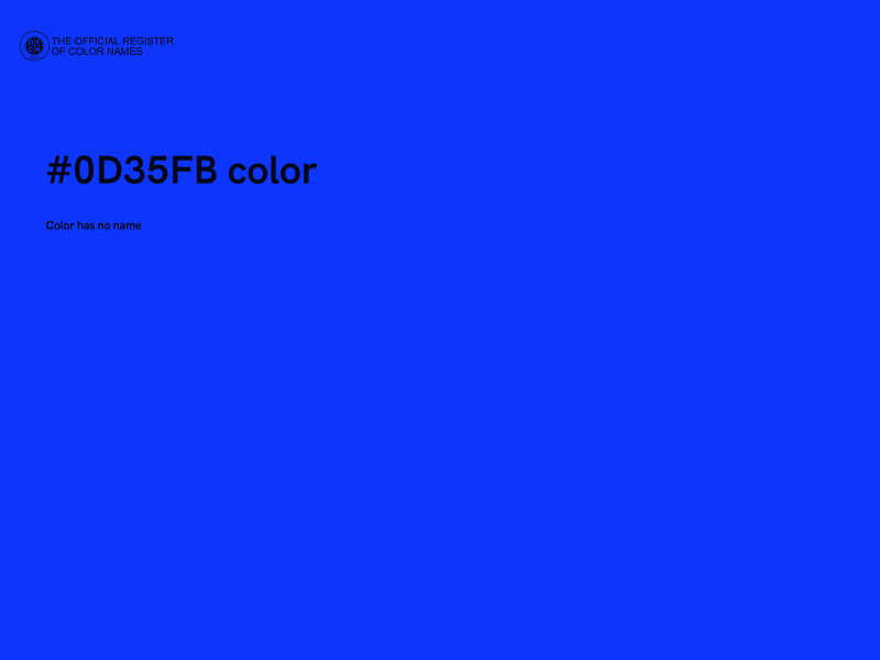 #0D35FB color image