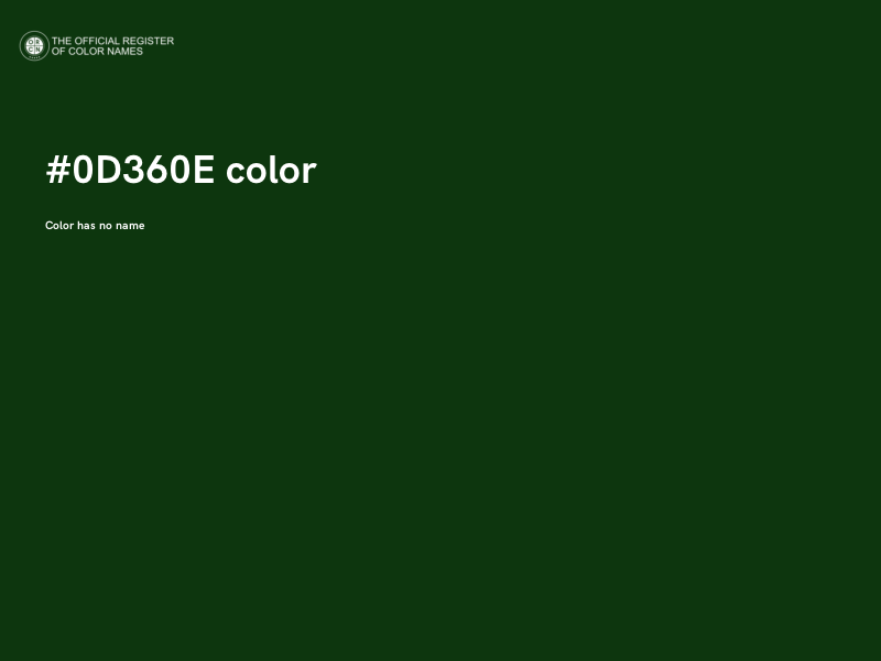 #0D360E color image