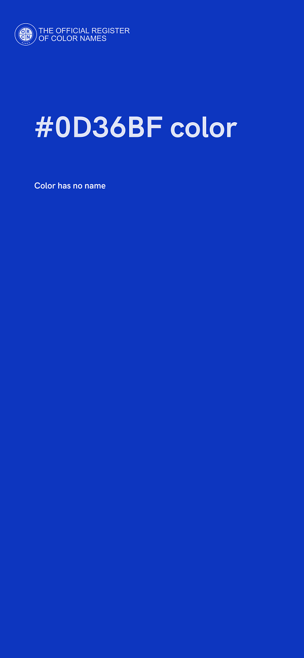 #0D36BF color image