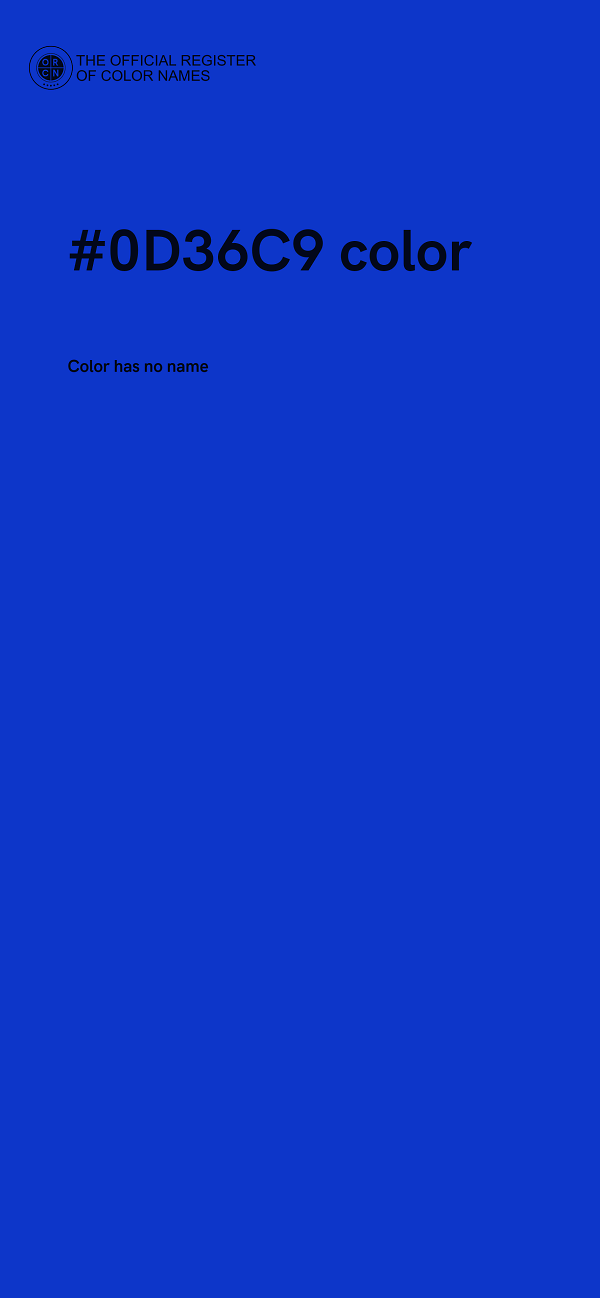 #0D36C9 color image