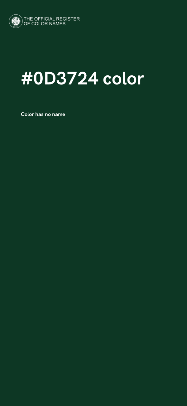 #0D3724 color image