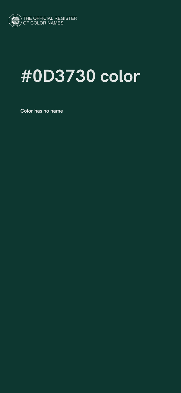 #0D3730 color image