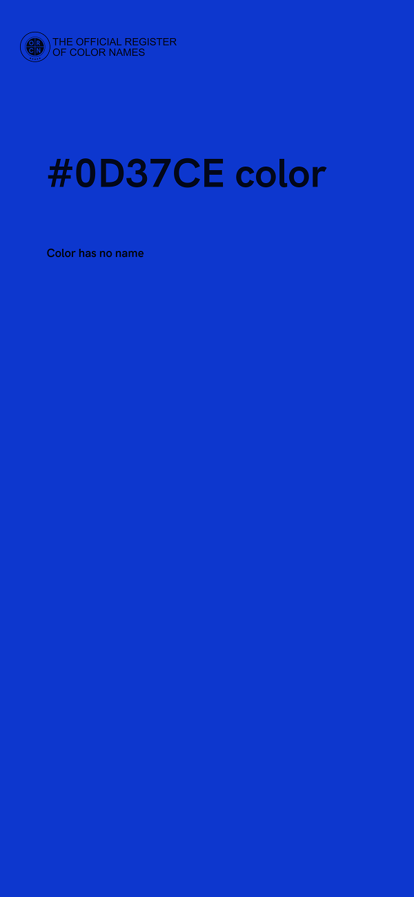 #0D37CE color image