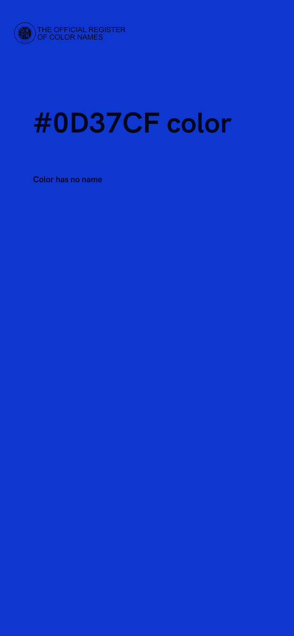 #0D37CF color image