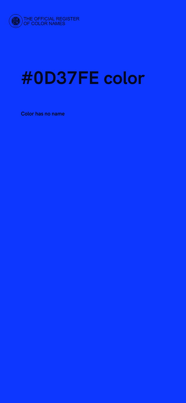 #0D37FE color image