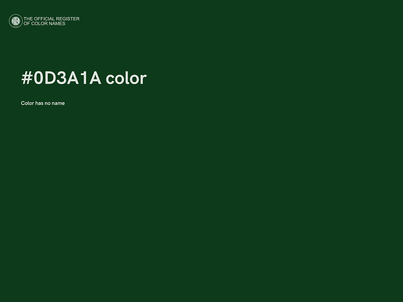 #0D3A1A color image