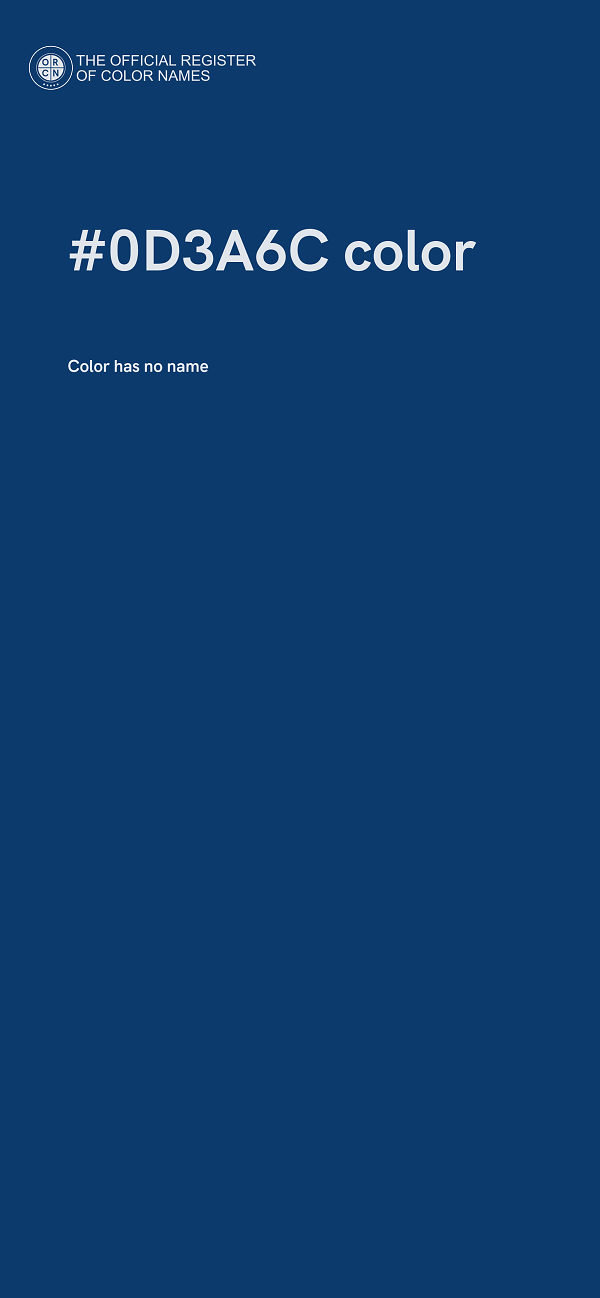 #0D3A6C color image