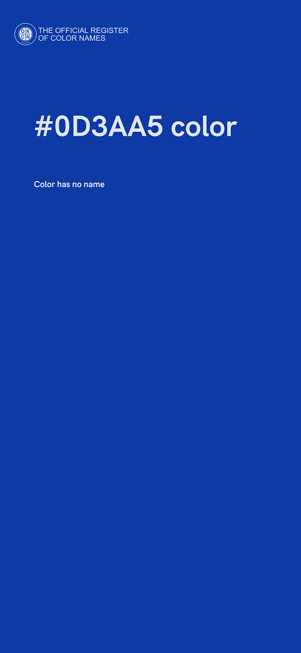 #0D3AA5 color image