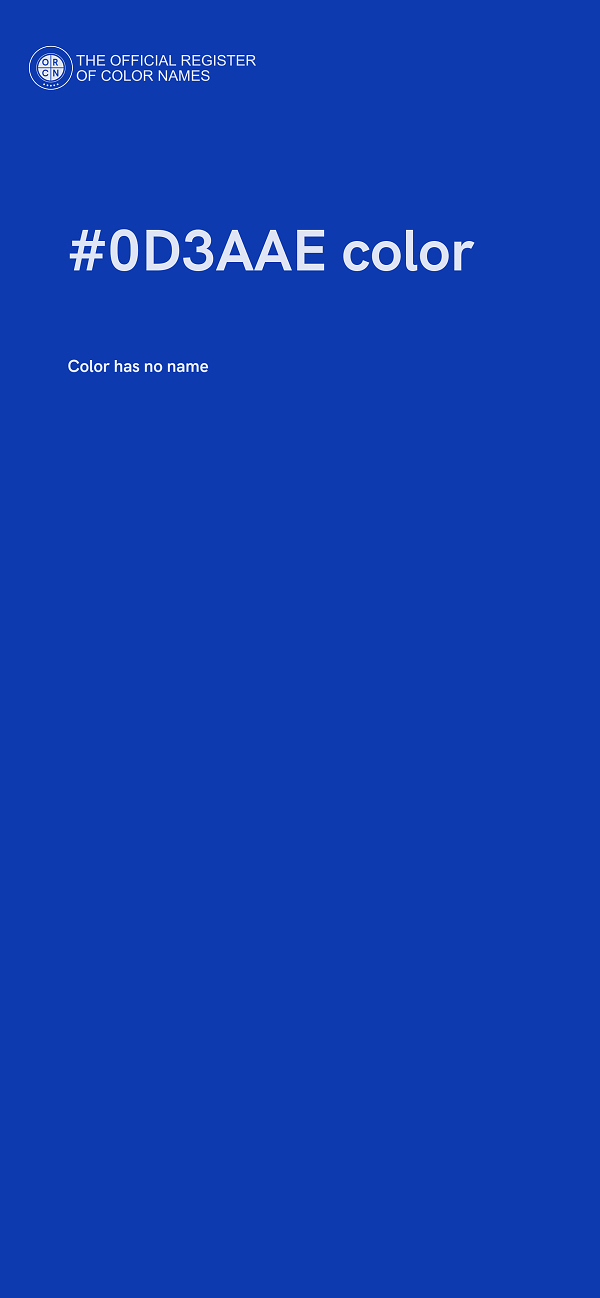 #0D3AAE color image