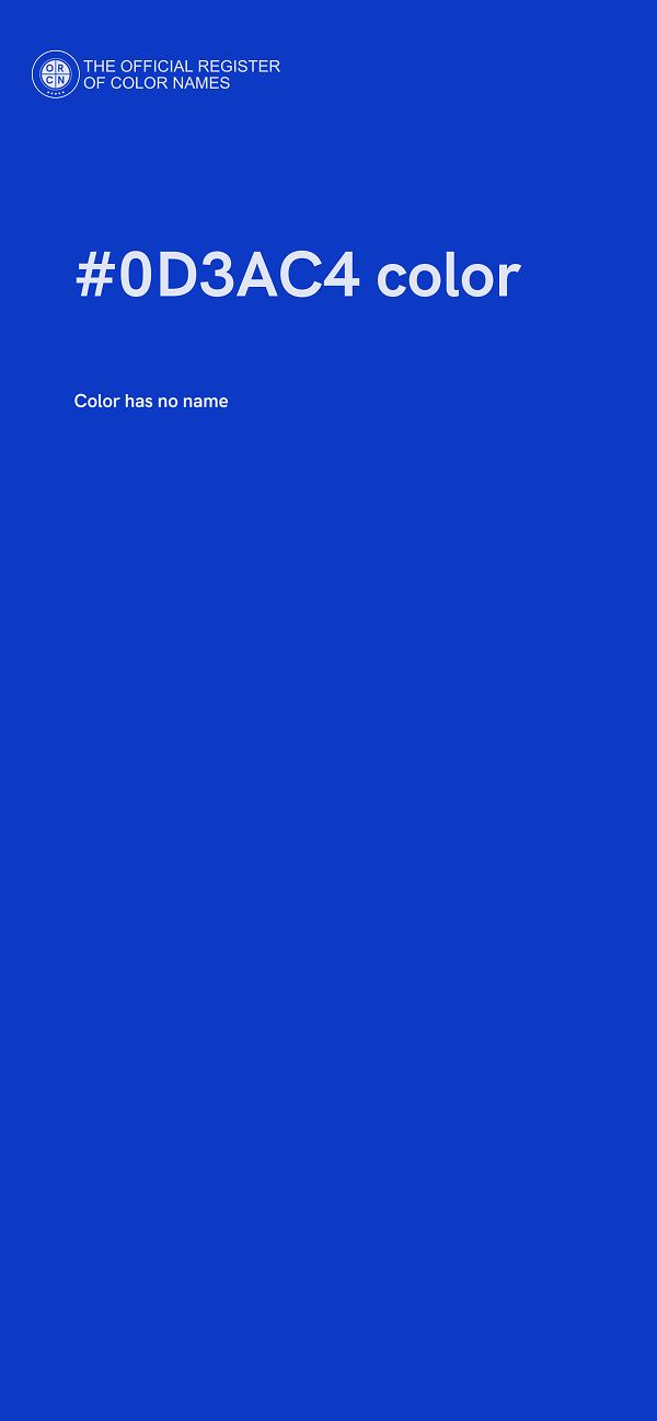 #0D3AC4 color image
