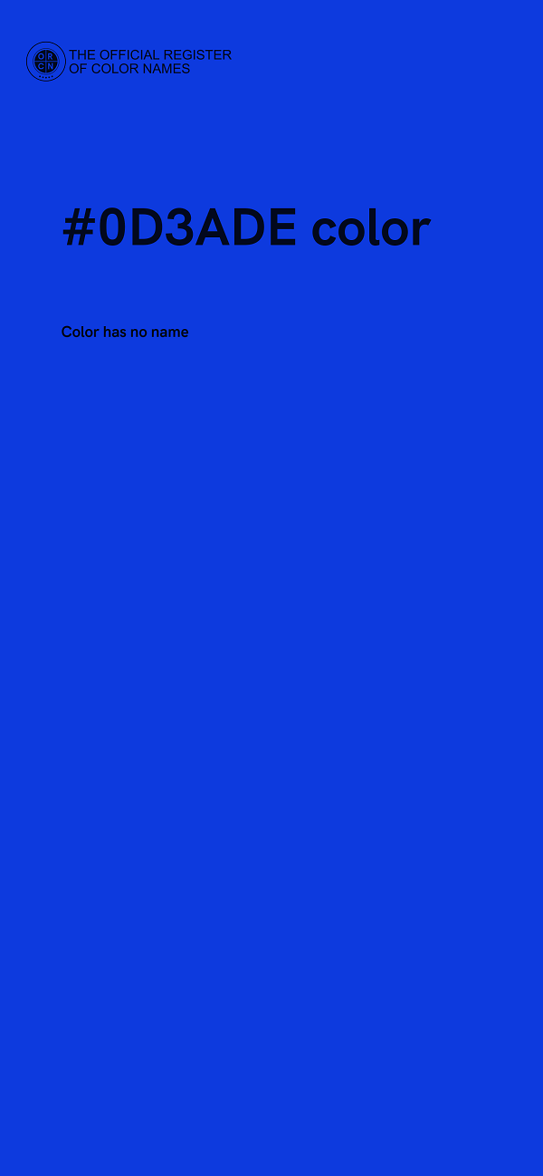 #0D3ADE color image
