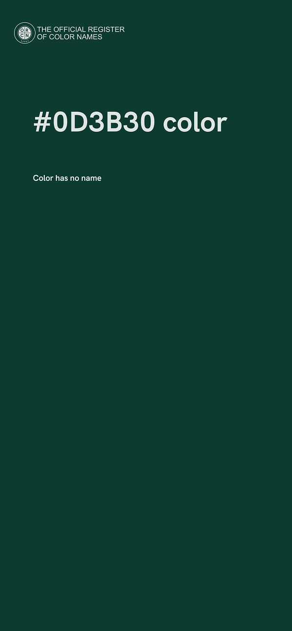 #0D3B30 color image