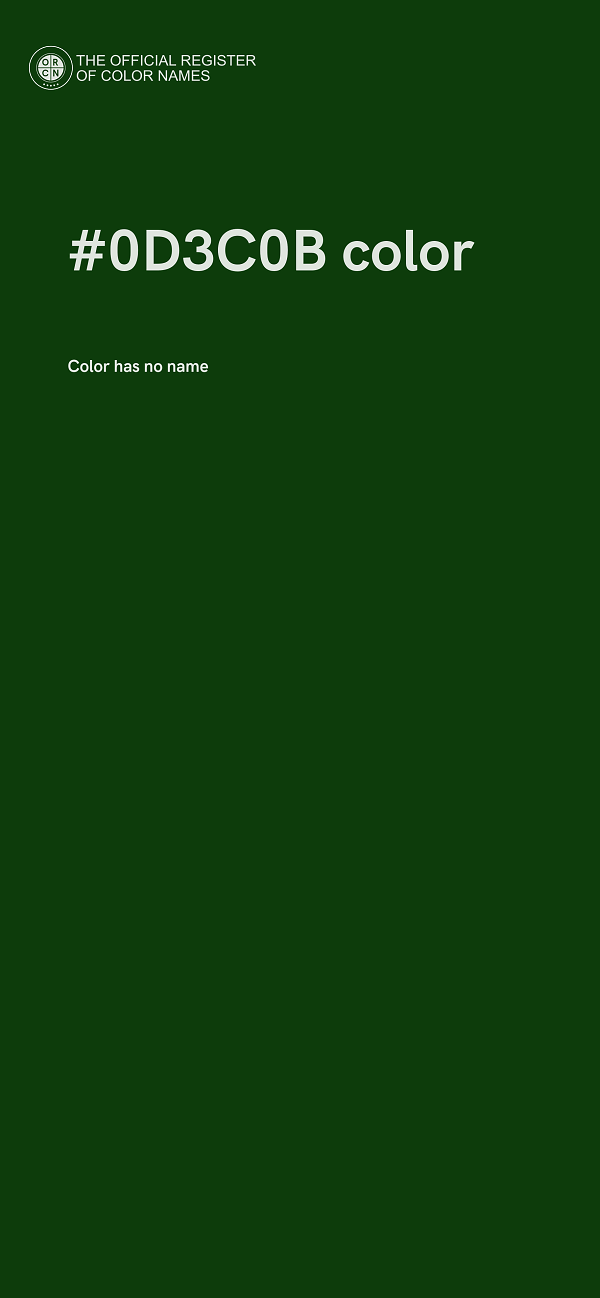 #0D3C0B color image