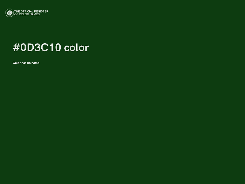 #0D3C10 color image