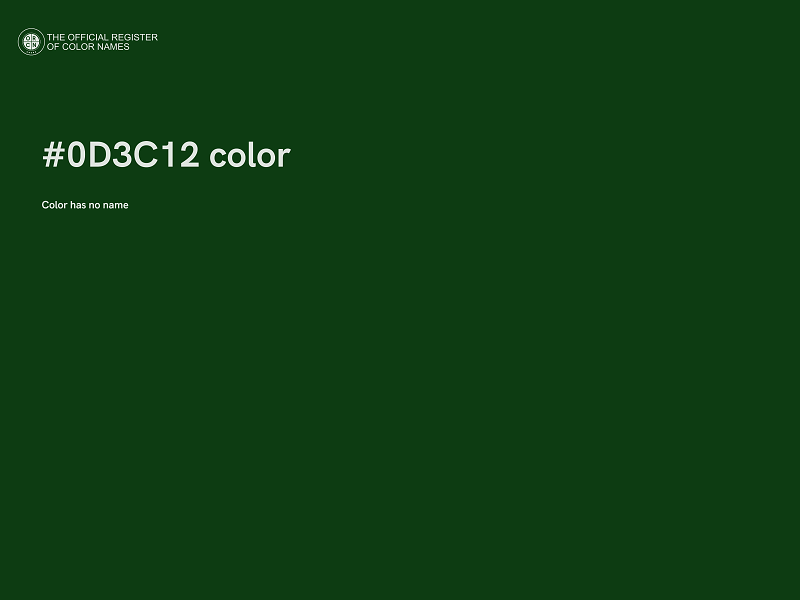 #0D3C12 color image