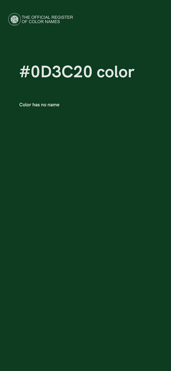 #0D3C20 color image