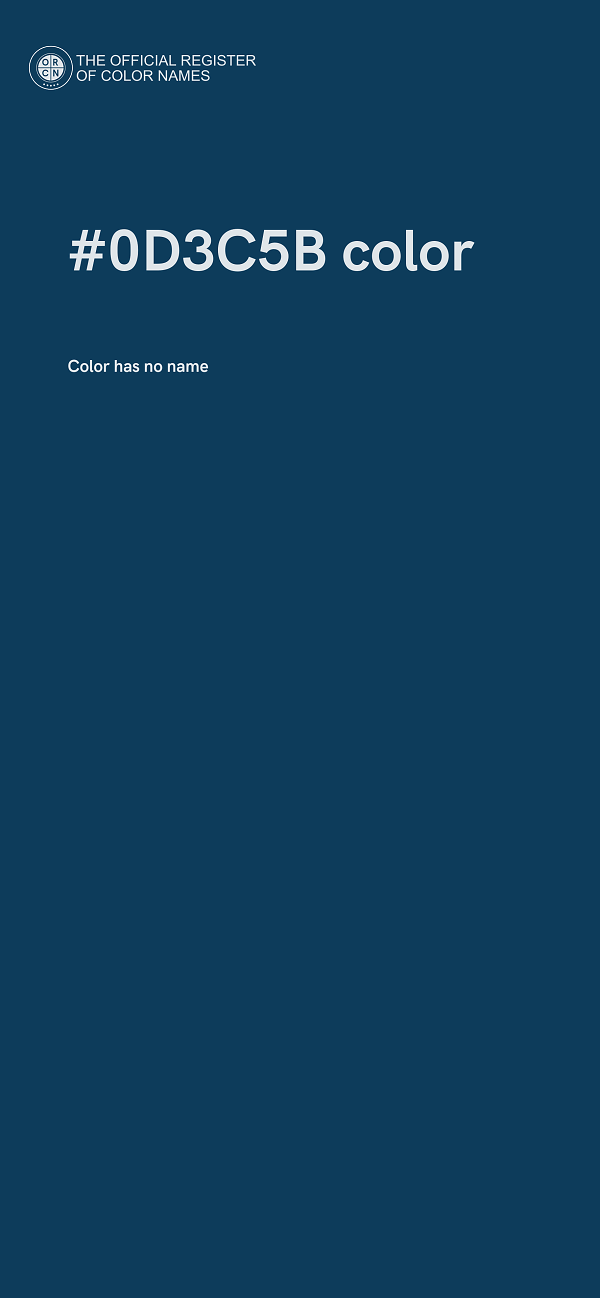 #0D3C5B color image