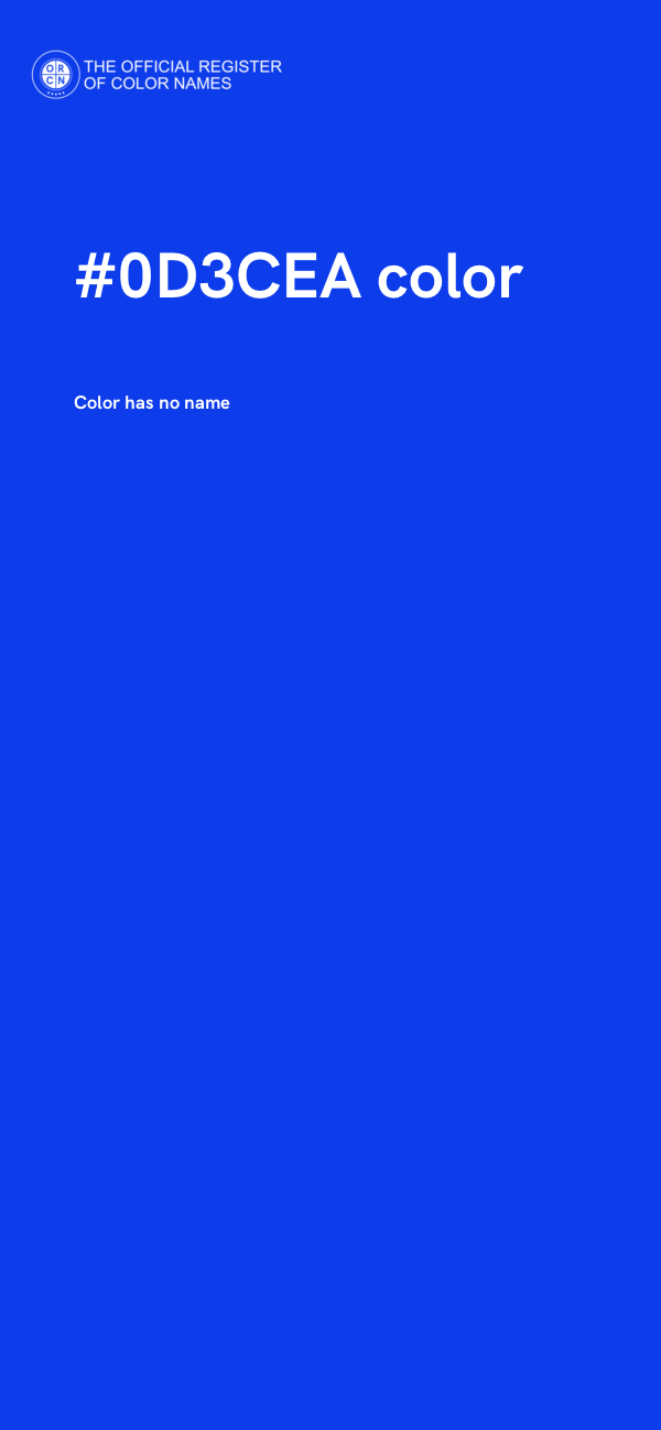 #0D3CEA color image