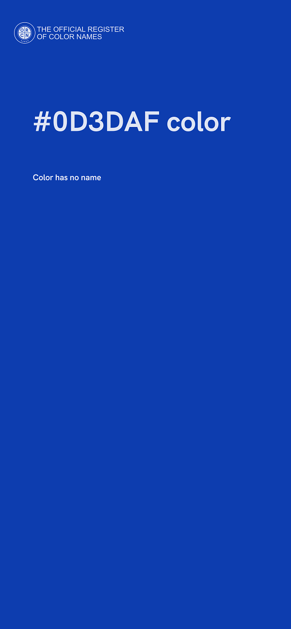 #0D3DAF color image